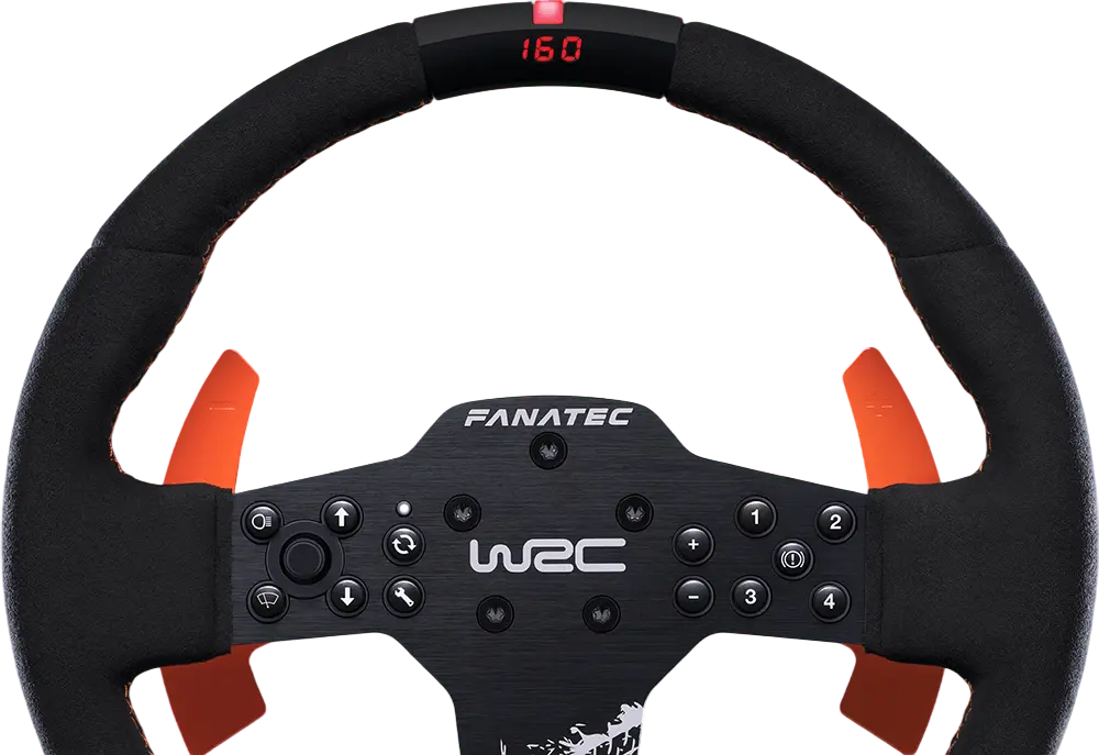 Fanatec CSL Elite Steering Wheel WRC 300 mm with Xbox buttons, RevStripe and orange paddles